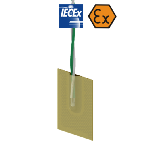 Intrinsically Safe ATEX Wired Teflon Adhesive Contact Thermocouple