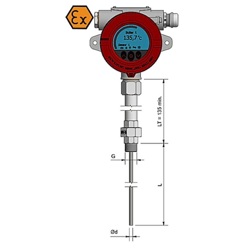 Termometro de resistencia de tiempo de respuesta rapido con pantalla y ...