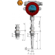 Termometr oporowy z wyświetlaczem, podłączeniem i redukcją - ATEX Exi / Exd