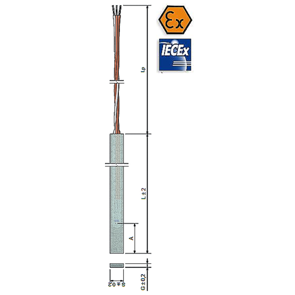 ATEX notch resistance thermometer with fixed measuring point