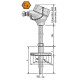 Connection head thermocouple with flange and reduction - ATEX explosion-proof
