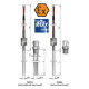 Resistance thermometer with wired bayonet and intrinsically safe ATEX thermowell