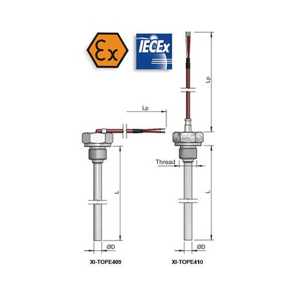 Widerstandsthermometer mit eigensicherer ATEX-Schweißverbindung