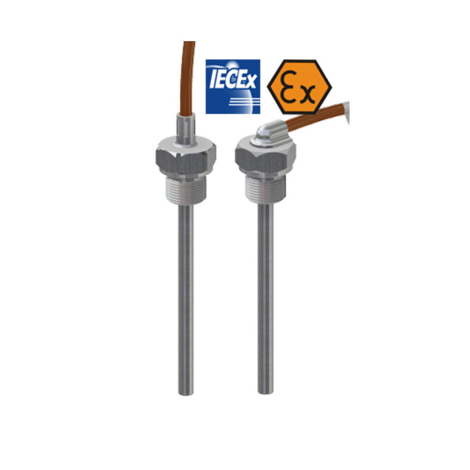 Termómetro de resistencia con conexión soldada ATEX intrínsecamente segura