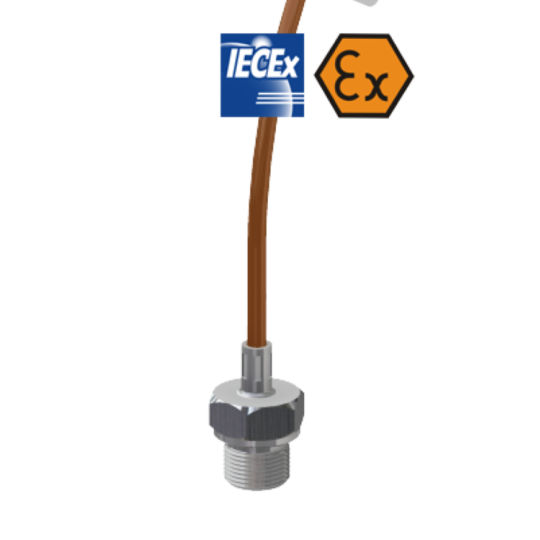 Przewodowy termometr rezystancyjny z iskrobezpiecznym złączem ATEX
