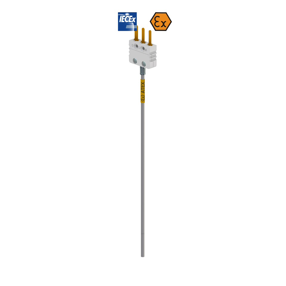 Ummanteltes Widerstandsthermometer, Mini-Anschluss, eigensicher