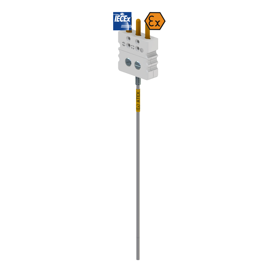 Jacketed Resistance Thermometer, Standard Connector, Intrinsically Safe