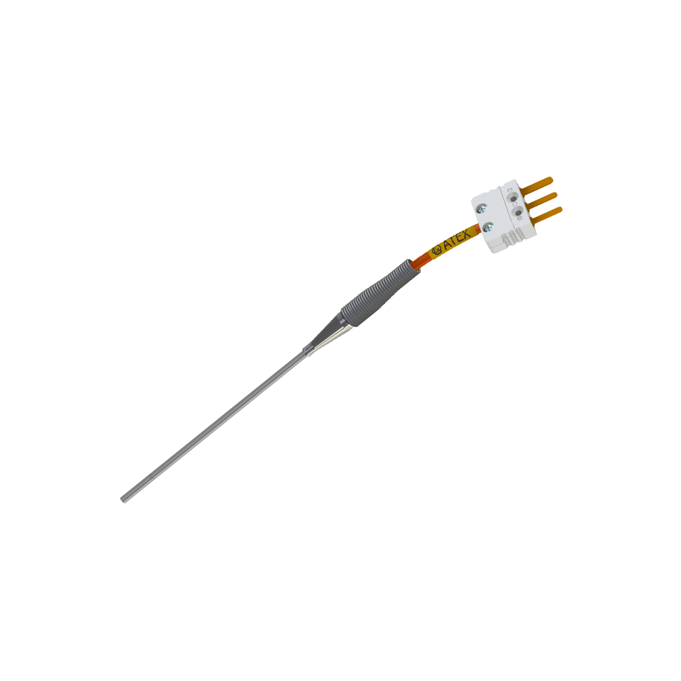 Wired jacketed resistance thermometer, mini connector, intrinsically safe