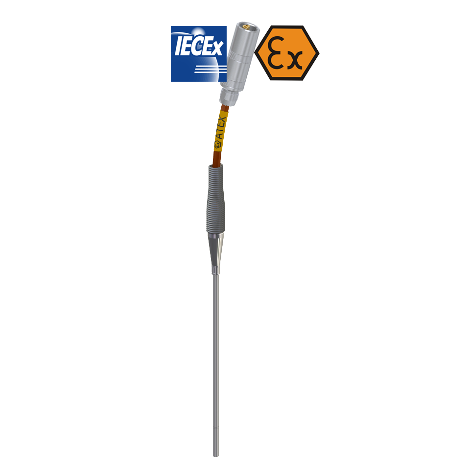 Wired Jacketed Resistance Thermometer, LEMO Connector, Intrinsically Safe