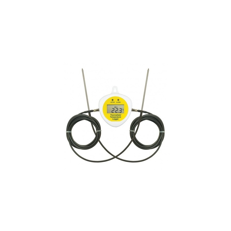 ThermaData logger TD2C data logger with LCD and twin external sensors