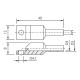 ATEX contact probe with stainless steel or dural lug -50 ... + 200 ° C