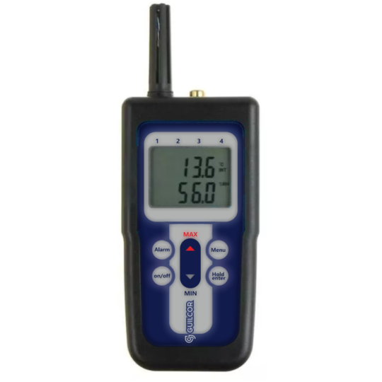 Temperature and humidity logger with external probe