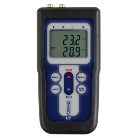 Thermomètre enregistreur portatif à double canal Ni1000 / Pt1000