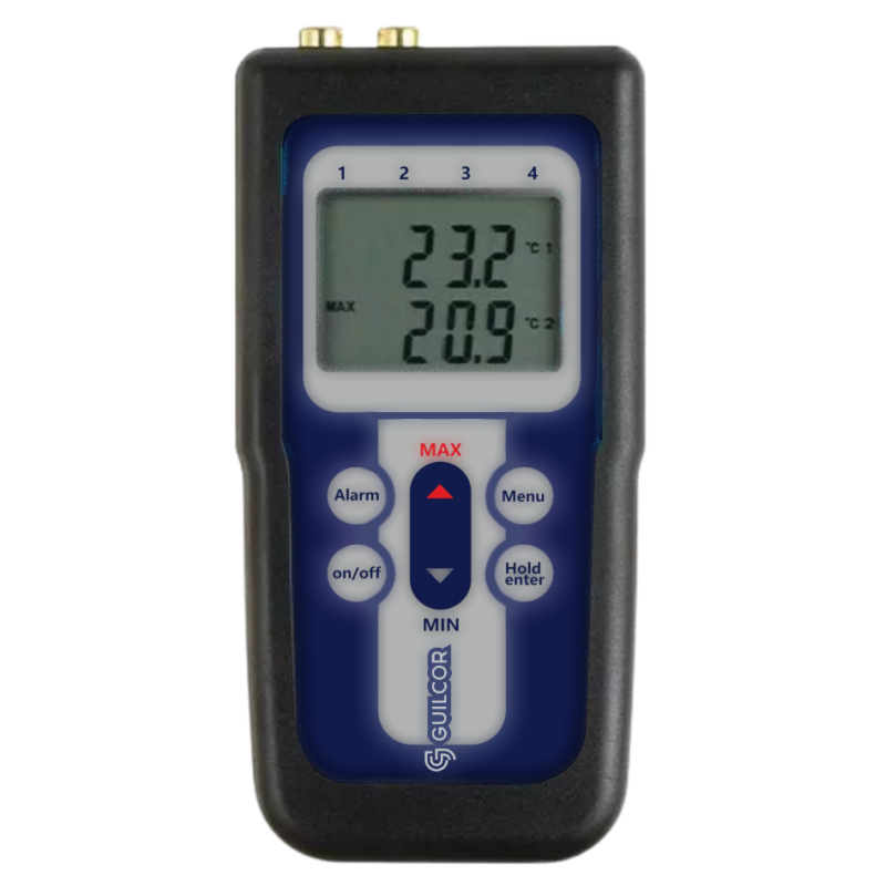 Portable dualchannel recording thermometer Ni1000 / Pt1000