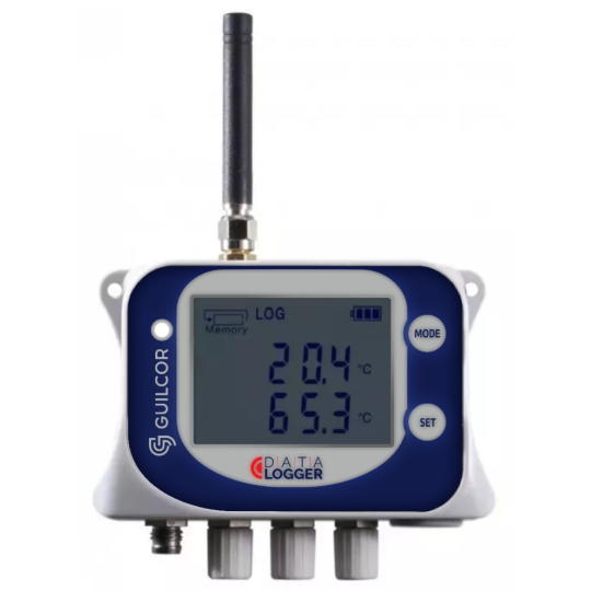 GSM-Temperaturdatenlogger für vier externe Sensoren mit integriertem Modem