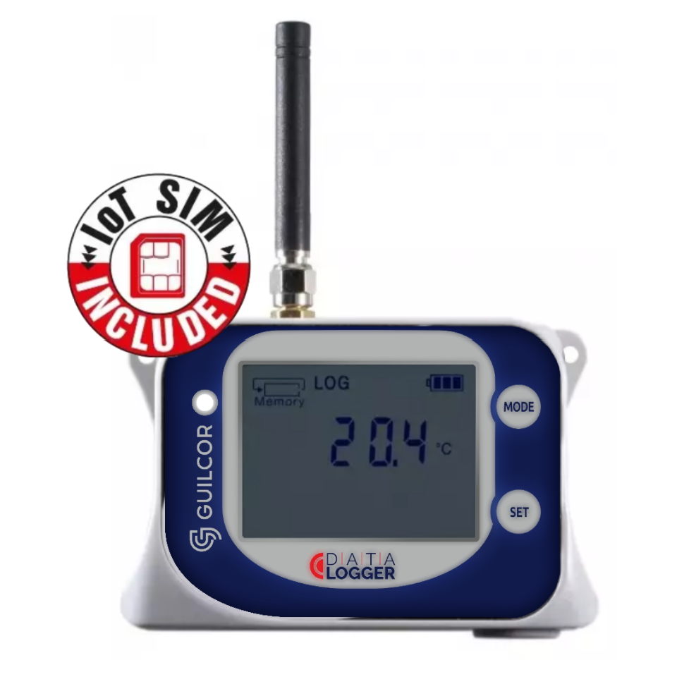 Registrador de datos de temperatura GSM con sensor y módem integrados