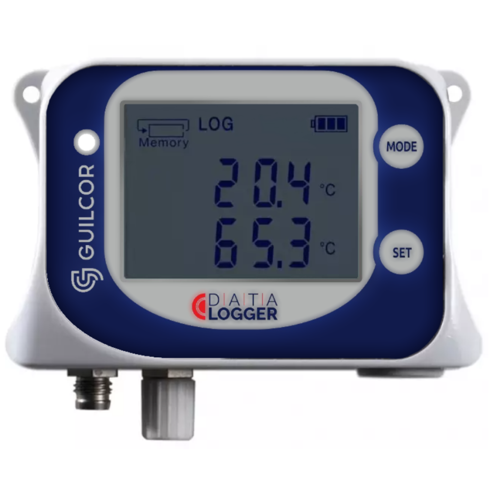 Temperatuurdatalogger voor twee Pt1000 externe sensoren