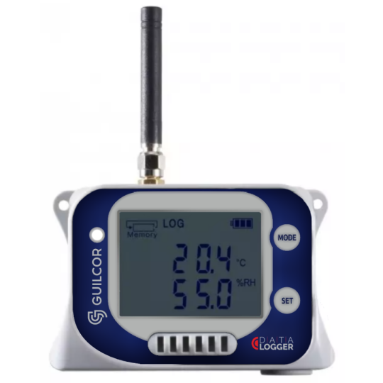 GSM temperature and humidity data logger with integrated sensors and modem