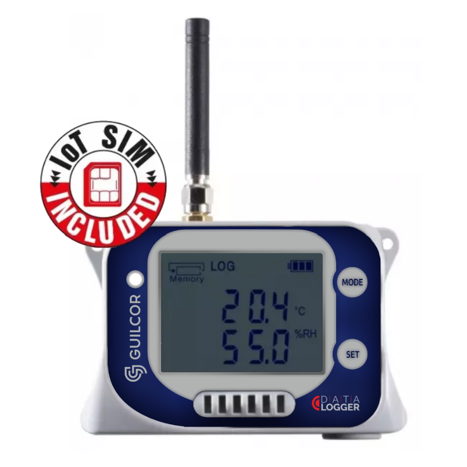 GSM-Datenlogger für Temperatur und Luftfeuchtigkeit mit integrierten Sensoren und Modem