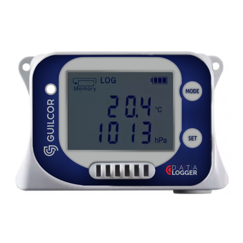 Temperature, humidity and pressure data logger with integrated sensors