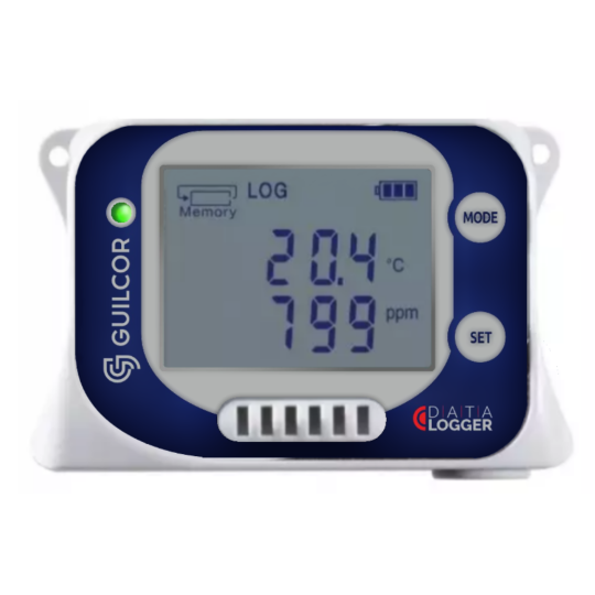 Data logger di temperatura, umidità, CO2 e pressione atmosferica con sensori integrati