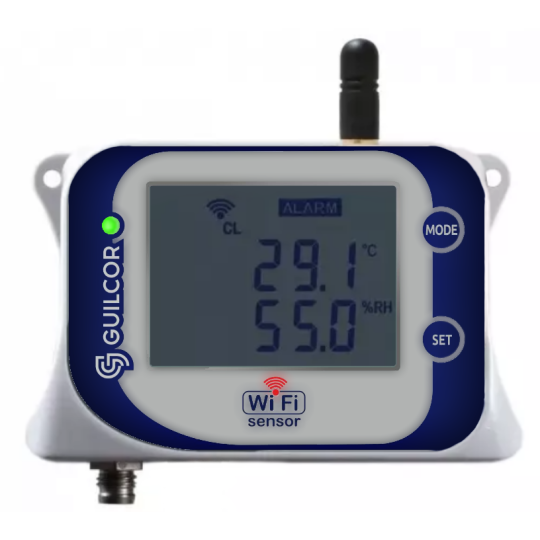WiFi temperature and relative humidity sensor for external probe