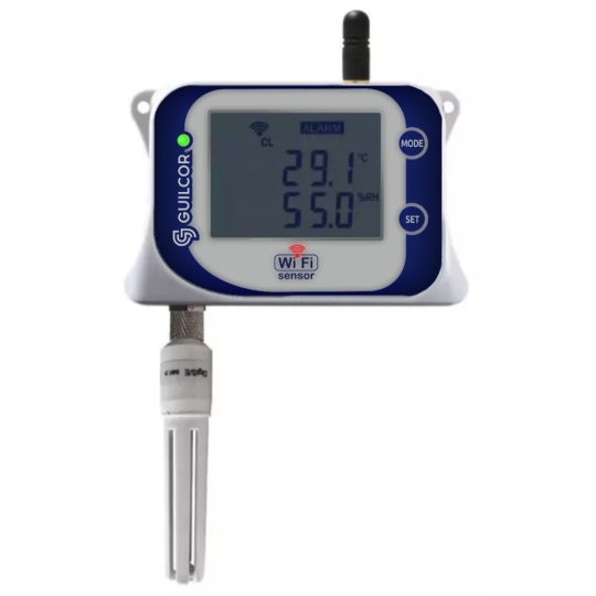 WiFi temperature and relative humidity sensor with integrated probe