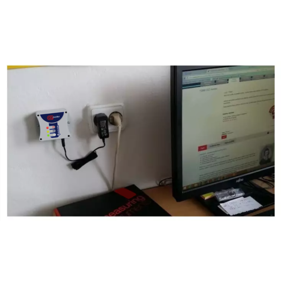 Monitor de CO2 com sensor de dióxido de carbono integrado