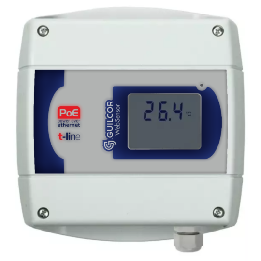 Przetwornik temperatury Ethernet z wyświetlaczem