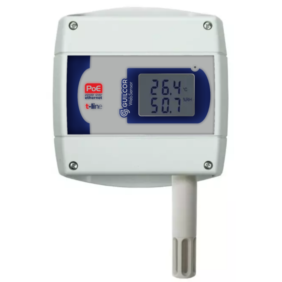 Websensor - Hygrometer en thermometer op afstand met Ethernet-interface - POE