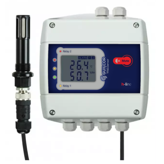 Hygrometer - Thermometer - Compressed air with Ethernet interface and relay