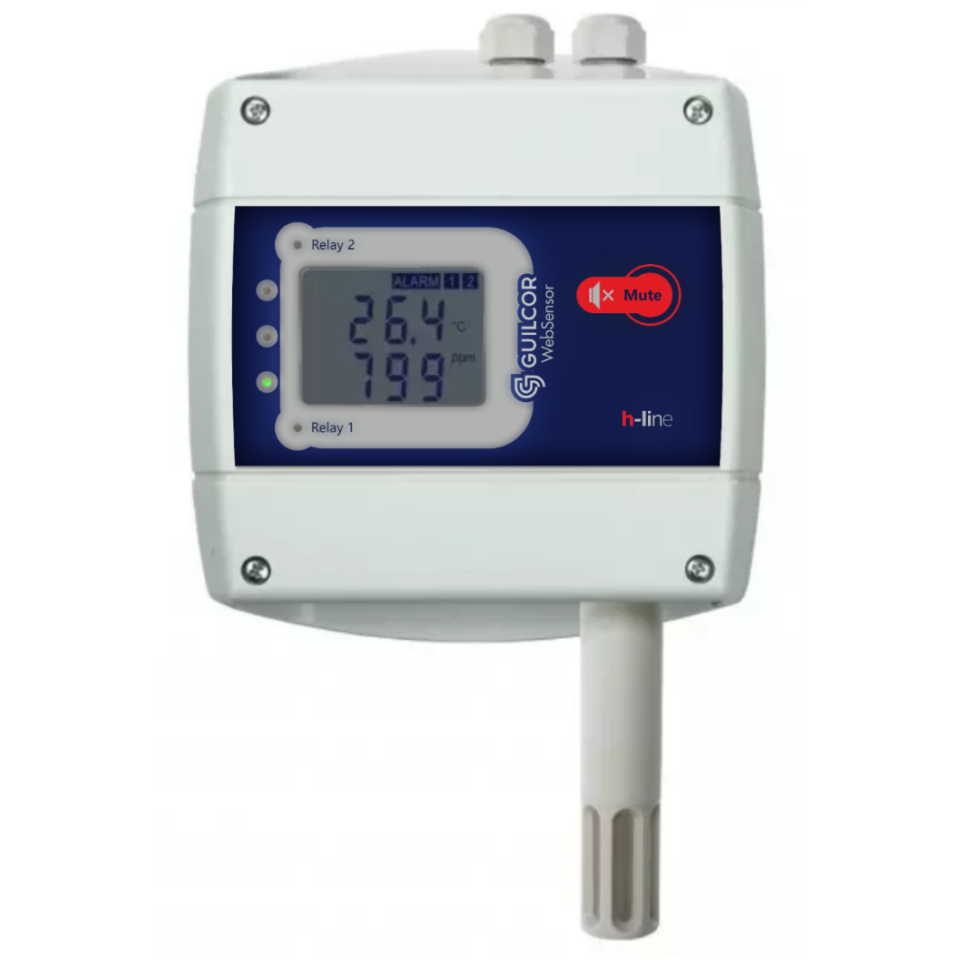 Hygrometer - Thermometer with Ethernet interface and two relays