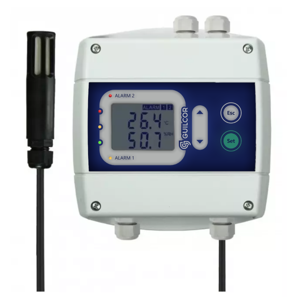 Temperature and humidity controller with relay 230Vac / 8A