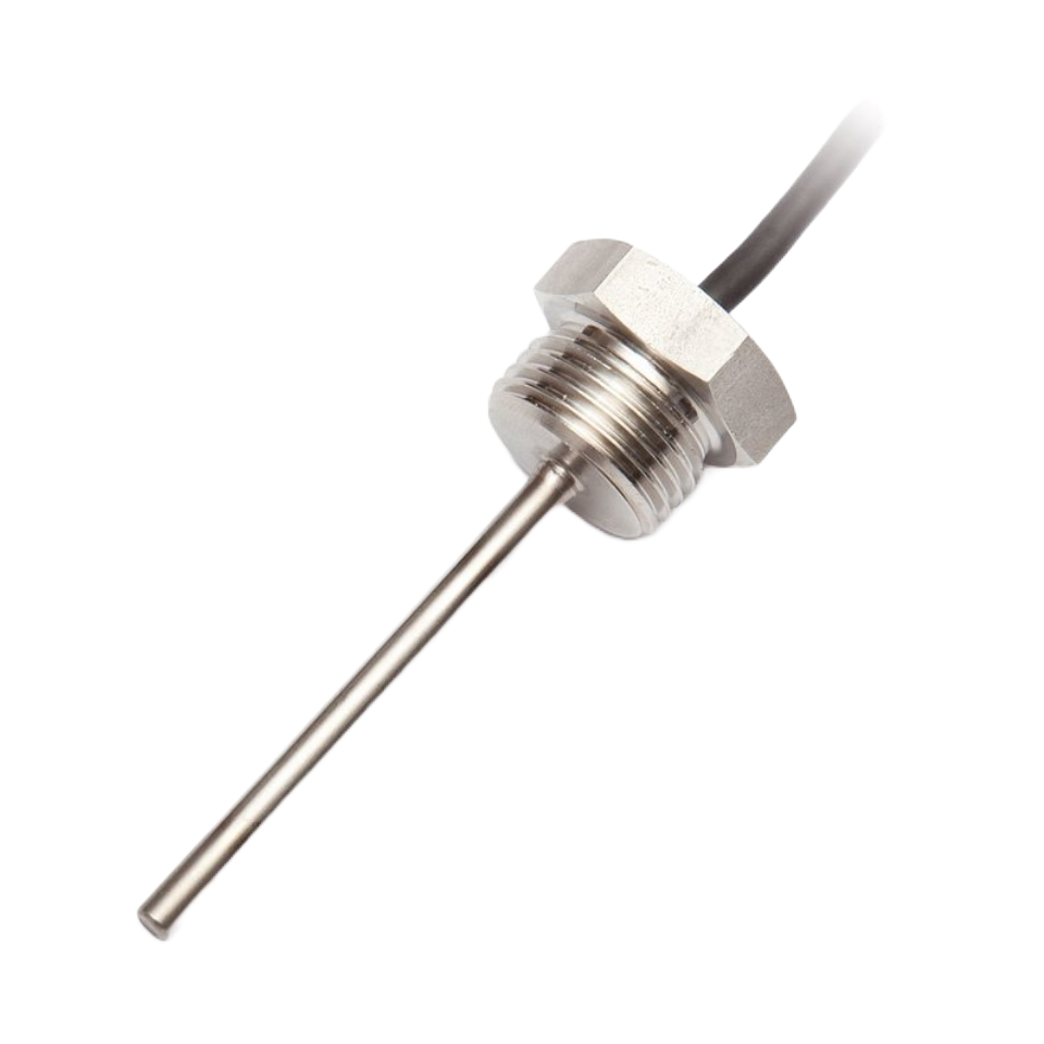 Temperature sensor with connection