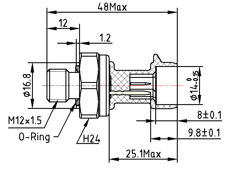 Outlet oil pressure sensor diagram for oil pump