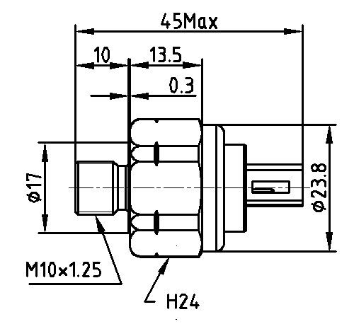 Diagram of automotive transmission oil pressure sensor