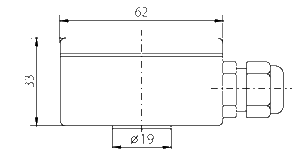 Temperature sensor with plastic connection head