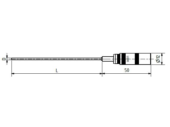 Sonde met LEMO-connector, diameter 1,5 tot 4 mm, -50 tot 250 ° C