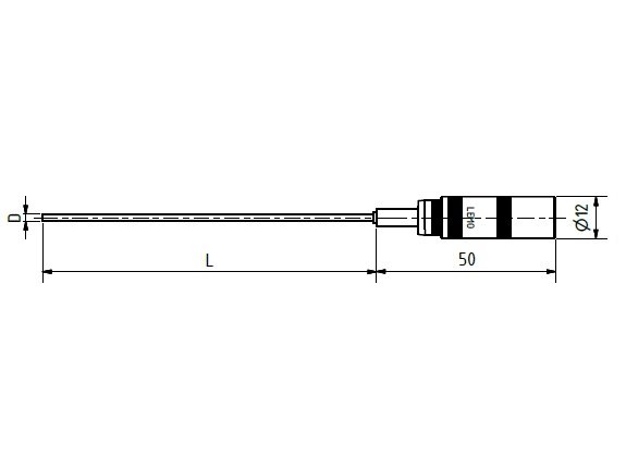 Probe with LEMO connector, diameter 1,5 to 4mm, -50 to 250 ° C