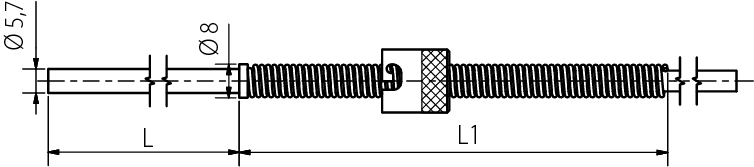 Bajonetsonde, 6 mm, -50 tot 350 ° C