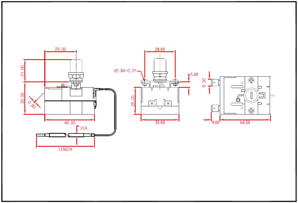 TSR capillaire thermostaatdiagram