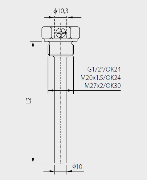 Diagram of thermowell 3