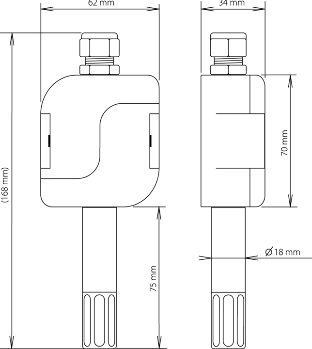 Temperature and humidity probe diagram